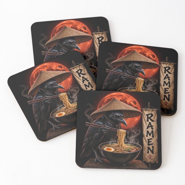 Item preview, Japanese Crow Eating Ramen Noodle Vintage Ukiyo-e designed and sold by CF_VintageDesign.