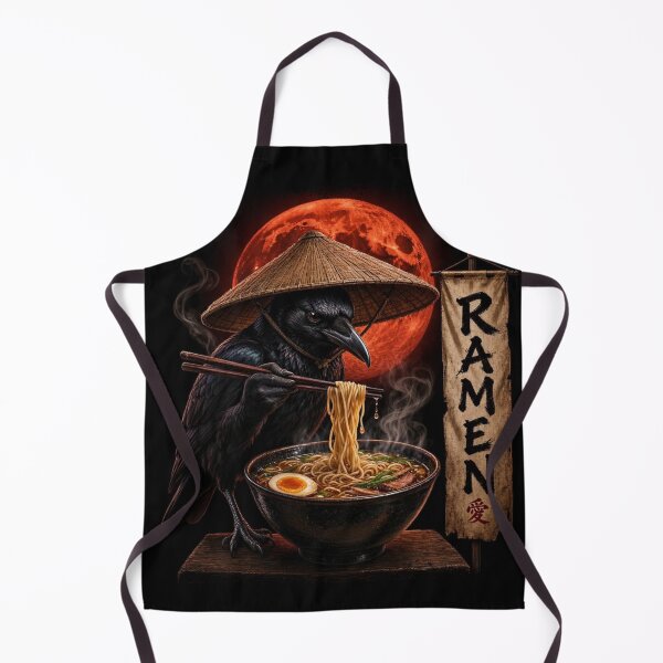 Item preview, Japanese Crow Eating Ramen Noodle Vintage Ukiyo-e designed and sold by CF_VintageDesign.