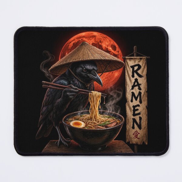 Item preview, Japanese Crow Eating Ramen Noodle Vintage Ukiyo-e designed and sold by CF_VintageDesign.