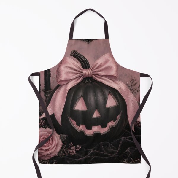 Artikelvorschau, Kokett-Gothic-Stil, Schwarzer Kürbis, Rosa Schleife, Gruselig, Vintage entworfen und verkauft von GrinGalore.