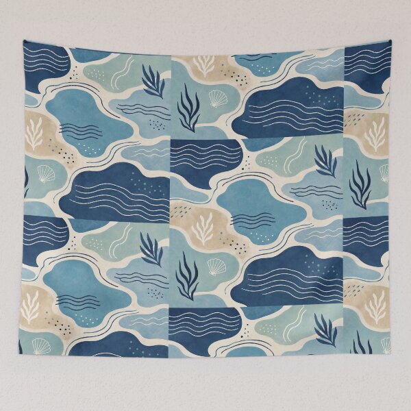 Item preview, Abstract Ocean – Coastal Waves & Water Shapes designed and sold by 50Pxels.