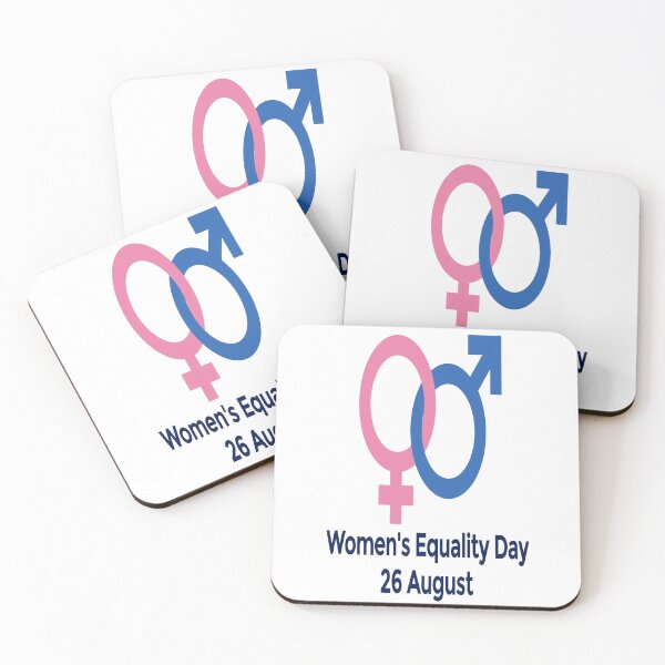 Item preview, Women's Equality Day 26 August - Gender Equality Symbol Minimal Pink and Blue designed and sold by Clear Vibe.