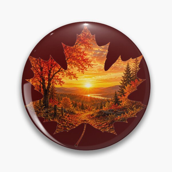 Item preview, Autumn Sunset in a Maple Leaf designed and sold by HeyFajnaLinja.