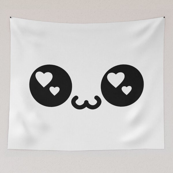 Item preview, Cute kawaii owo heart eyes face designed and sold by BlushyPrint.
