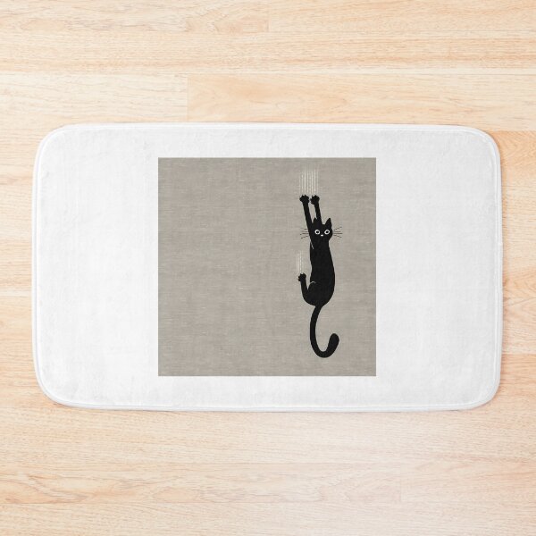 Item preview, Black Cat Holding On Sticker designed and sold by vaidag-arnett.
