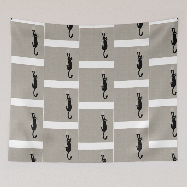 Item preview, Black Cat Holding On Sticker designed and sold by vaidag-arnett.