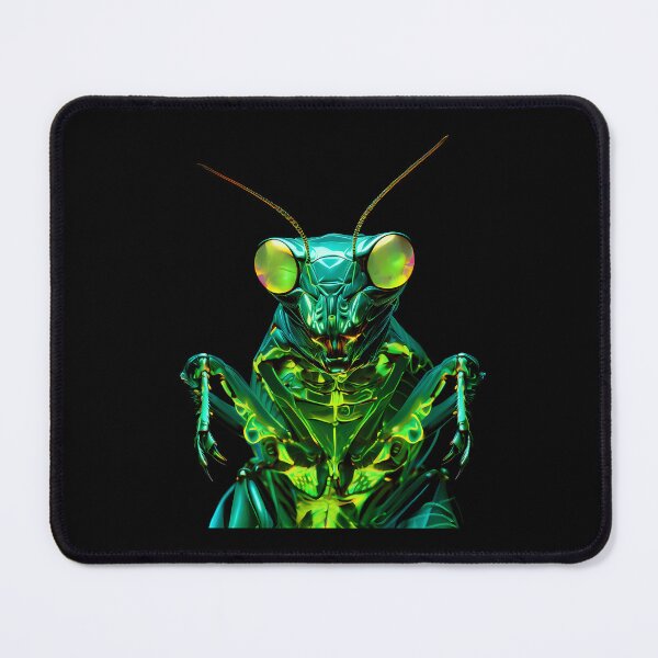 Item preview, Glowing Sci-Fi Green Praying Mantis Futuristic Insect Art designed and sold by wolf-jacks.