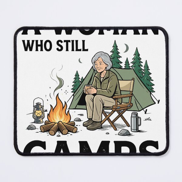 Item preview, Never Underestimate a Camping Grandma designed and sold by ZenTex.