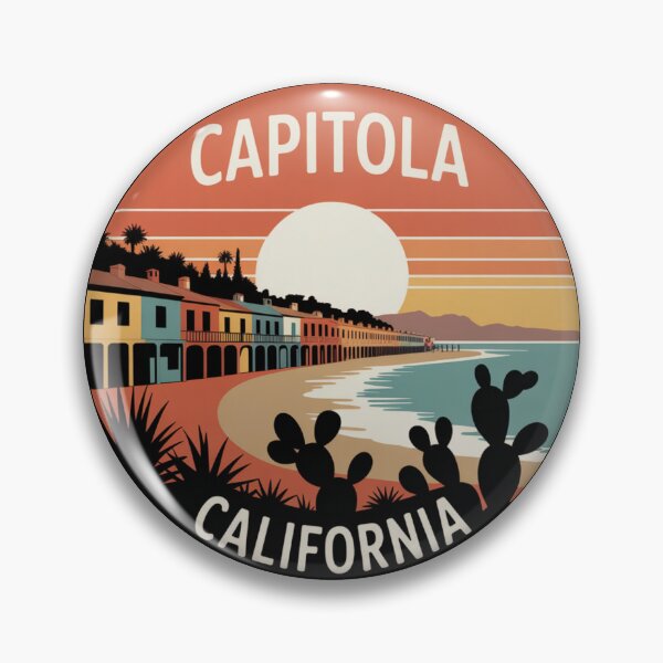 Item preview, Capitola California: Retro Beachfront designed and sold by CircinusStore.