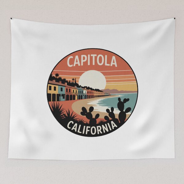 Item preview, Capitola California: Retro Beachfront designed and sold by CircinusStore.