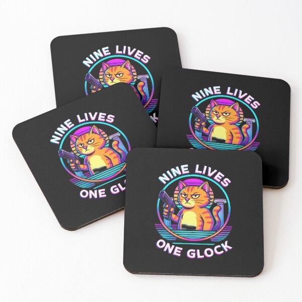 Artikelvorschau, Grumpy Cat Nine Lives One Glock Retro Sunset entworfen und verkauft von GiaoCalonas.