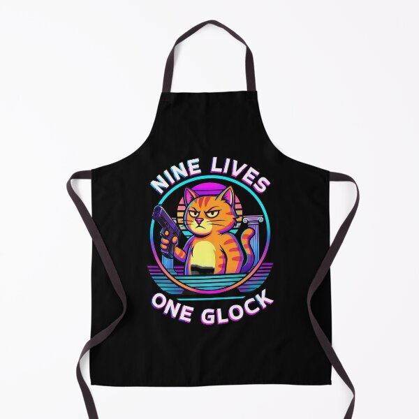 Item preview, Grumpy Cat Nine Lives One Glock Retro Sunset designed and sold by GiaoCalonas.