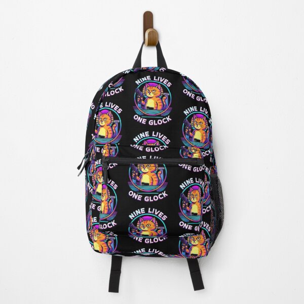 Item preview, Grumpy Cat Nine Lives One Glock Retro Sunset designed and sold by GiaoCalonas.