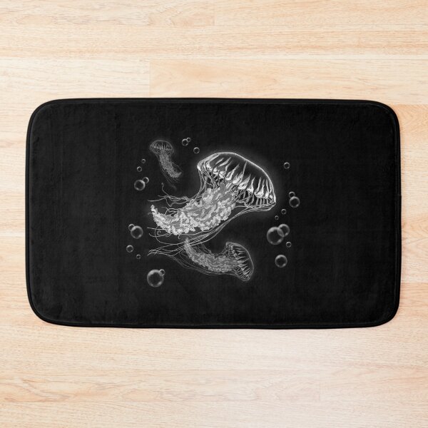 Item preview, Jellyfish - White Lineart On Black designed and sold by wolf-jacks.