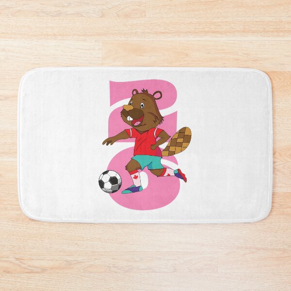 Artikelvorschau, Niedliches Grafikdesign: Fußballspieler mit rosa Bibermotiv | ⭐⭐⭐⭐⭐ entworfen und verkauft von yousouf.
