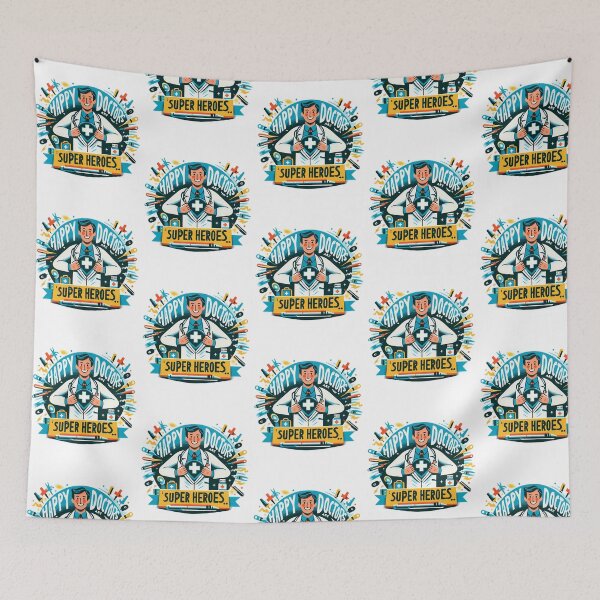 Item preview, Happy Doctors Are Super Heroes designed and sold by helaina-madson.