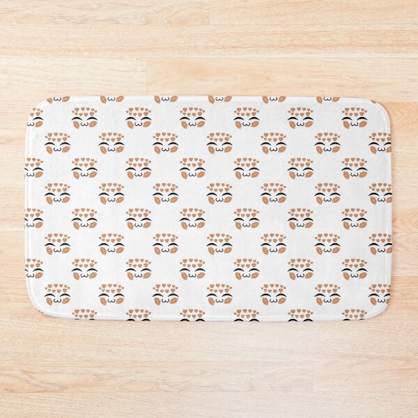 Item preview, Cute kawaii in love brown kiss marks face pattern designed and sold by BlushyPrint.
