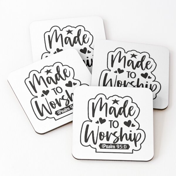 Item preview, Make to Worship Psalm 95:1 Christian Bible Verse | T-shirt , sticker, mug and tattoo design designed and sold by Billium Halder.