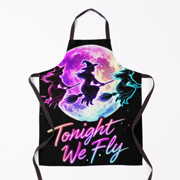 Item preview, Neon Flying Witches "Tonight We Fly" | Retro Glow Halloween Design designed and sold by MOCH- ART.