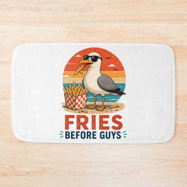 Item preview, Fries Before Guys Retro Seagull designed and sold by jaziahm-ckeeve.