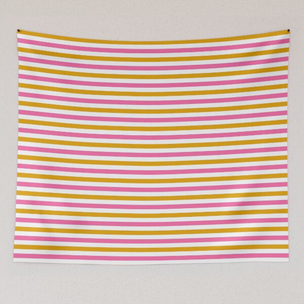Item preview, Yellow And Pink Stripes Design White  designed and sold by PatternTitan.