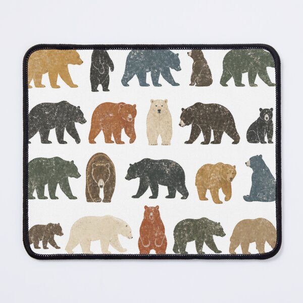 Item preview, Vintage Bear Stamp Collection – Bear Silhouettes Retro Animal Print designed and sold by Jandedan.