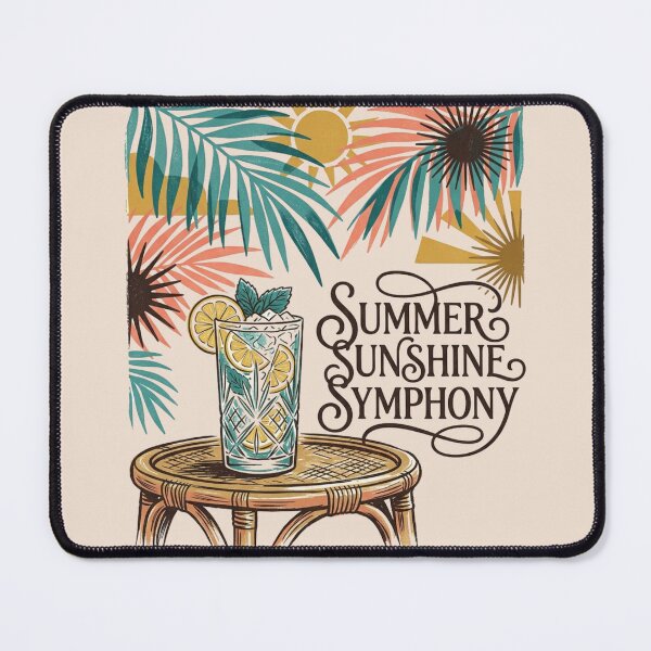 Item preview, Summer Sunshine Symphony – Retro Tropical Cocktail Poster designed and sold by @SHINTOSARTSTORE.