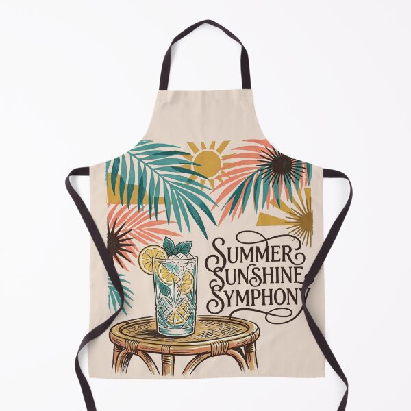 Item preview, Summer Sunshine Symphony – Retro Tropical Cocktail Poster designed and sold by @SHINTOSARTSTORE.