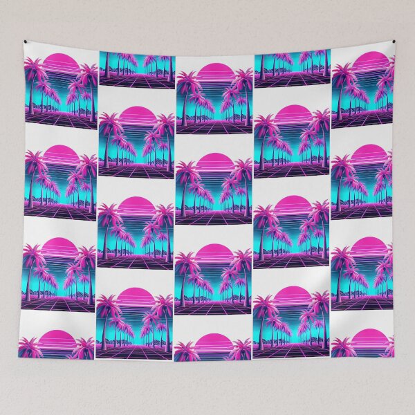 Item preview, Retro 80S Vaporwave Synthwave Palm Tree Sunset Aesthetic Tank Top designed and sold by jaziahm-ckeeve.