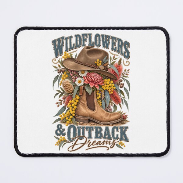 Item preview, Wildflowers And Outback Dreams Vintage Aussie Wildflower Outback Hat Boot designed and sold by Yellowriversss.