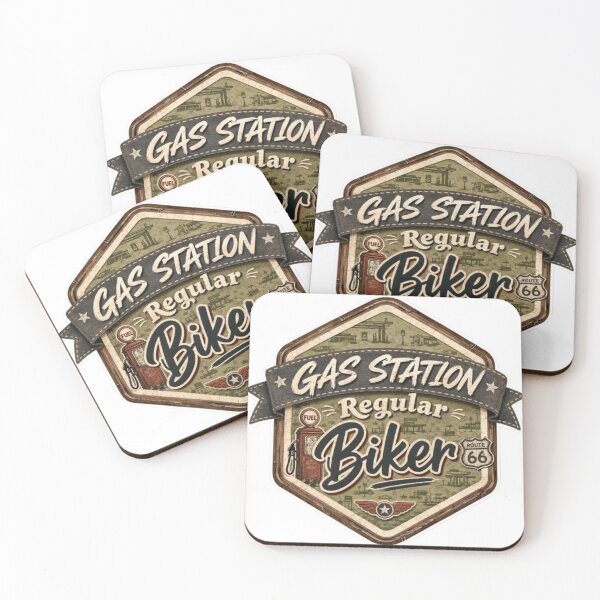 Item preview, Vintage Route 66 Biker Gas Station Sticker – Retro Motorcycle Road Trip | biker stickers | rider stickers | helmet stickers | vintage  designed and sold by ravenRM.