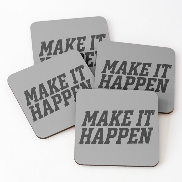 Item preview, Make It Happen (Soft Black Text) - Motivational Workout & Entrepreneur Quote designed and sold by RetroNeon.