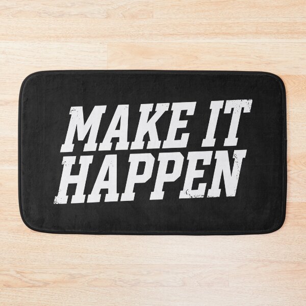 Item preview, Make It Happen (Off-White Text) - Motivational Workout & Entrepreneur Quote designed and sold by RetroNeon.