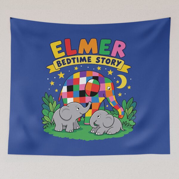 Item preview, Elmer Bedtime Story Night Adventure designed and sold by HappyToons Shop.