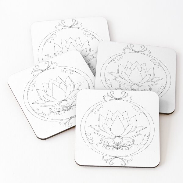 Item preview, Sacred Lotus Floral Line Art designed and sold by ArtBySaMandala.