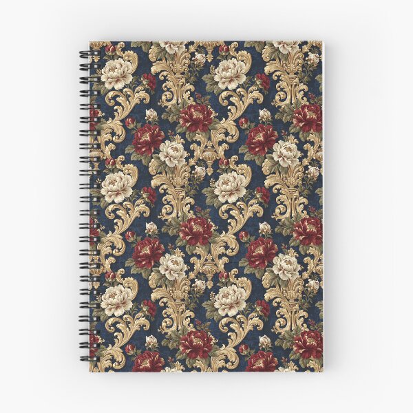 Item preview, Ornate Gold Urn Peony Damask Navy designed and sold by Jirka Svetlik, Studio Illuvision.