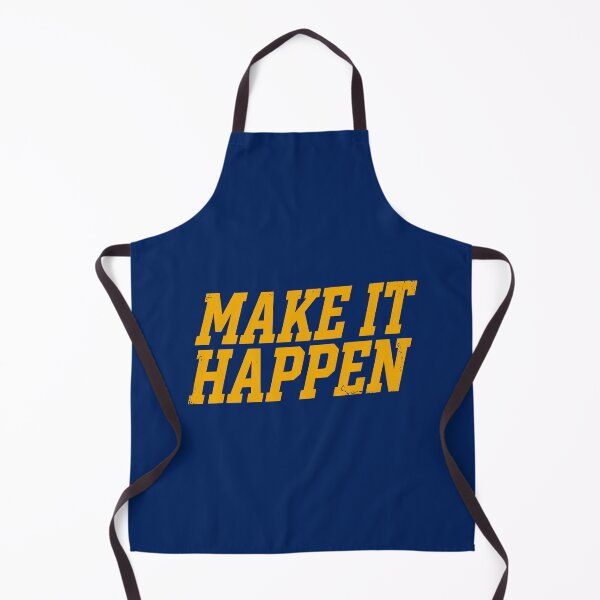 Item preview, Make It Happen (Varsity Gold Text) - Motivational Workout & Entrepreneur Quote designed and sold by RetroNeon.