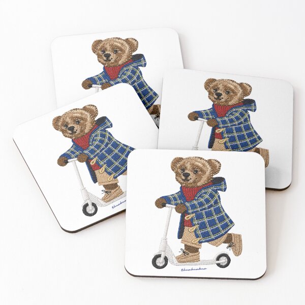 Item preview, Cute Preppy Teddy Bear Scooter designed and sold by BUABUABUA.