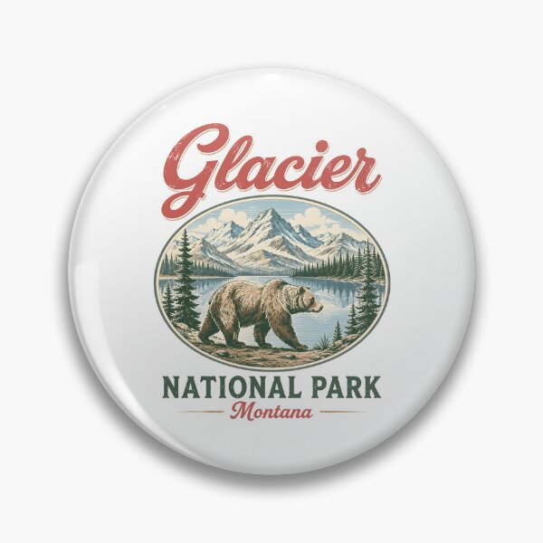 Item preview, Glacier National Park Montana Bear Mountain Nature Vintage designed and sold by lorna-saway.
