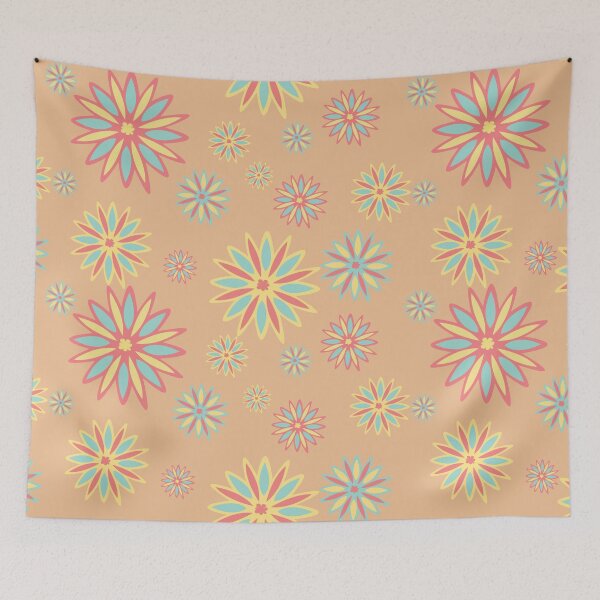 Item preview, Pastel retro floral seamless pattern designed and sold by prapapon.