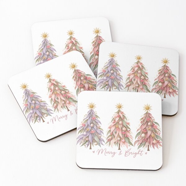 Item preview, Merry And Bright Gum Leaf Christmas Trees Aussie Coastal Christmas Gum Leaves designed and sold by Yellowriversss.