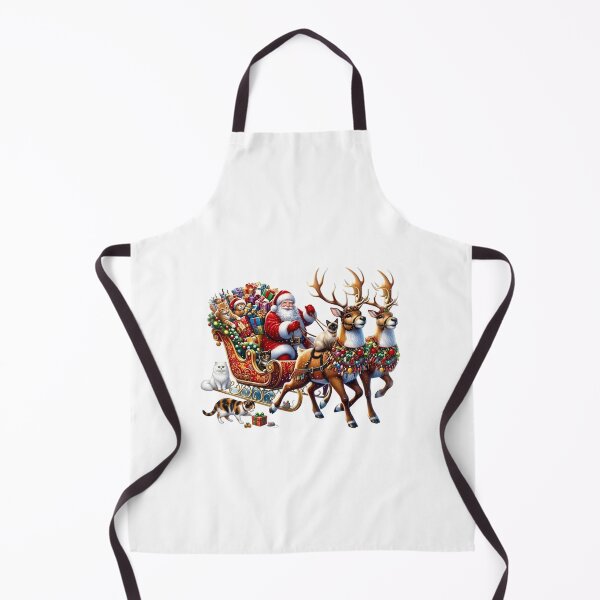 Item preview, Santa Claus Sleigh With Christmas Cats designed and sold by Steele-Art.