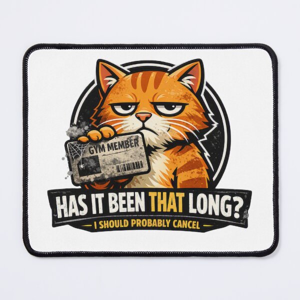 Item preview, Gym Membership Used Once Regretted Never Funny Sarcastic Cat – Cat Lover Design designed and sold by AYACHI90.