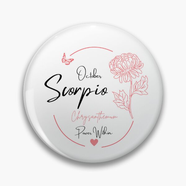Item preview, October Scorpio Chrysanthemum | Power Within Zodiac Design designed and sold by FlareCraftStudio.
