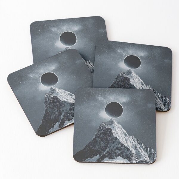 Item preview, Full moon in mountain peak designed and sold by Newrealis.
