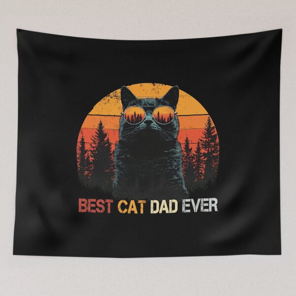 Item preview, Retro Cat Dad Sunset Graphic designed and sold by GiaoCalonas.