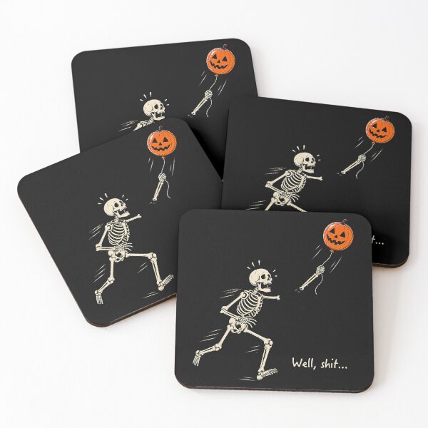 Item preview, Skeleton Lost Balloon Funny Halloween Retro Saying designed and sold by Khescoiu.