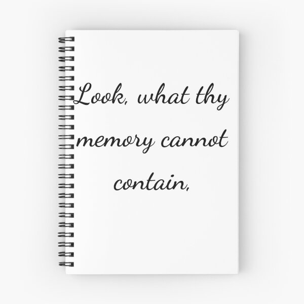 Item preview, “Look, what thy memory cannot contain,” - handwriting black designed and sold by ariksworld.