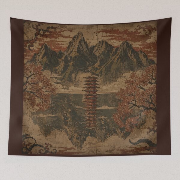 Item preview, Glow of the Pagoda Part 9 ''Convergence'' (Ancient Mural) designed and sold by MaxDreamsArt.