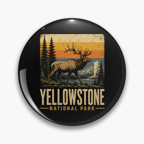 Item preview, Retro Yellowstone National Park Outdoor Mountain Elk designed and sold by lorna-saway.